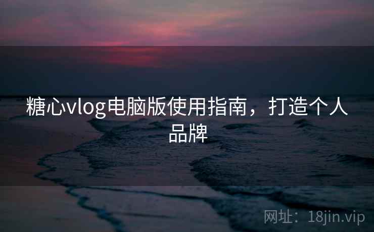 糖心vlog电脑版使用指南，打造个人品牌